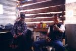 A picture of the guys in one of the salmon smokehouses in Circle, AK. They were starting the smoke of their latest catch from their fish wheel.